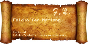 Feldhoffer Mariann névjegykártya